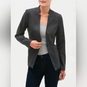 Banana Republic Charcoal Plaid Blazer